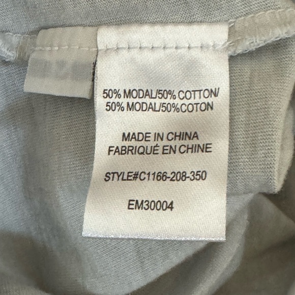 Cloth & Stone Womens Top M Open Back Tee Shirt Gray Long Sleeve Modal Cotton - Picture 7 of 8